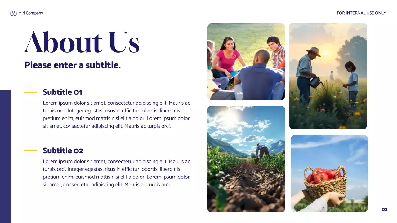 Blue Floral Sustainability Presentation