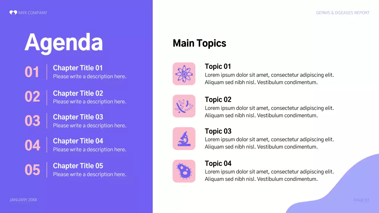 Purple Modern Health Report Presentation