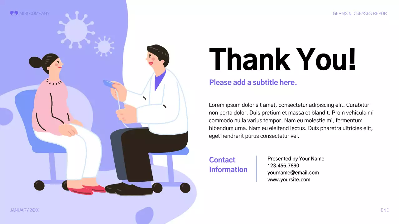 Purple Modern Health Report Presentation