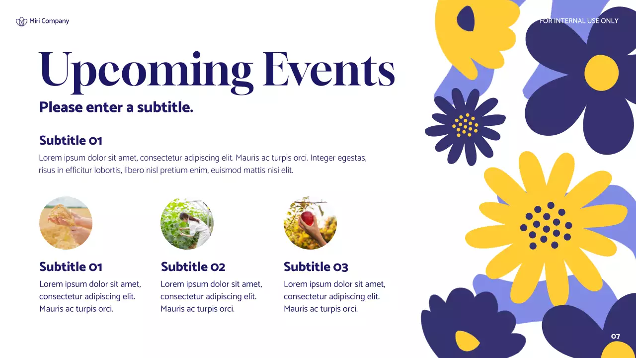 Blue Floral Sustainability Presentation