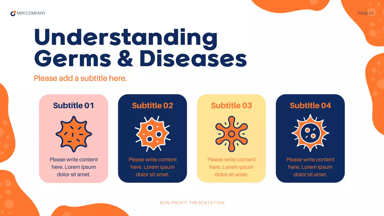 Blue Abstract Health Report Presentation