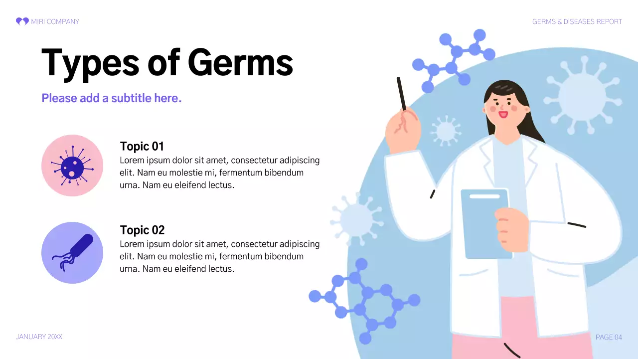 Purple Modern Health Report Presentation