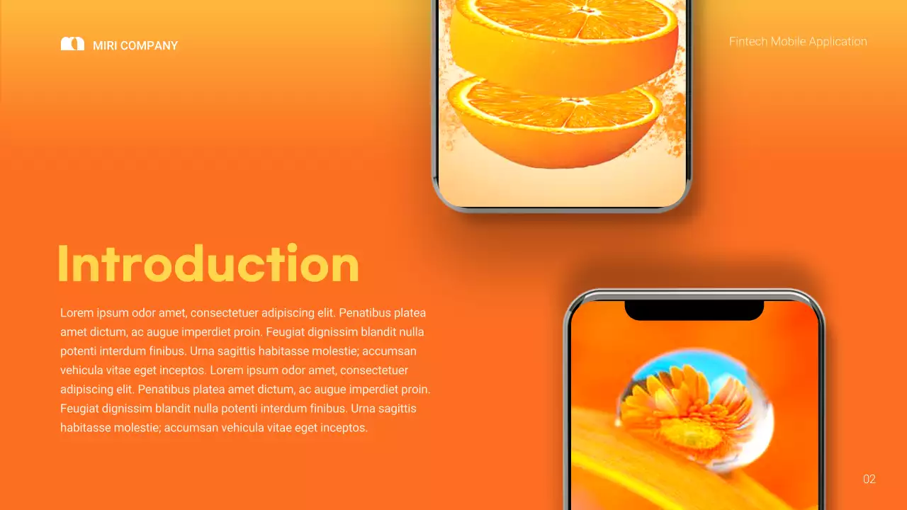Orange Modern Mobile Application Promotion Presentation
