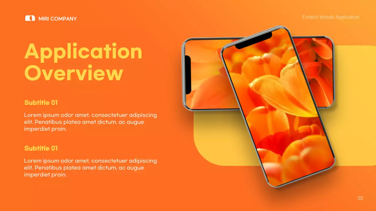 Orange Modern Mobile Application Promotion Presentation