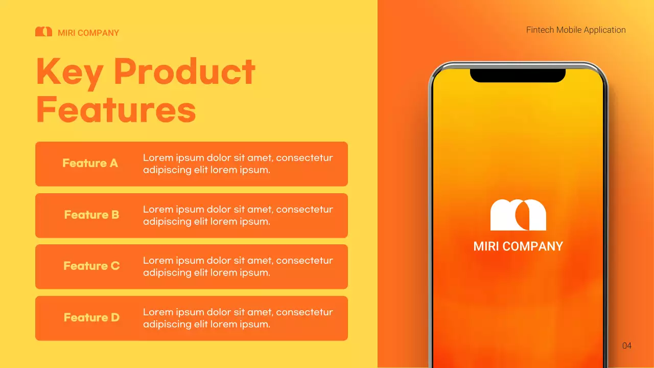 Orange Modern Mobile Application Promotion Presentation