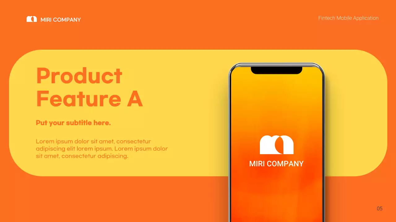 Orange Modern Mobile Application Promotion Presentation