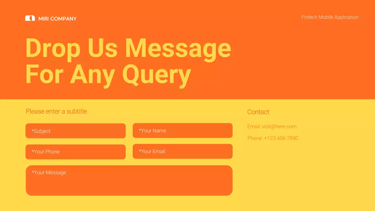 Orange Modern Mobile Application Promotion Presentation