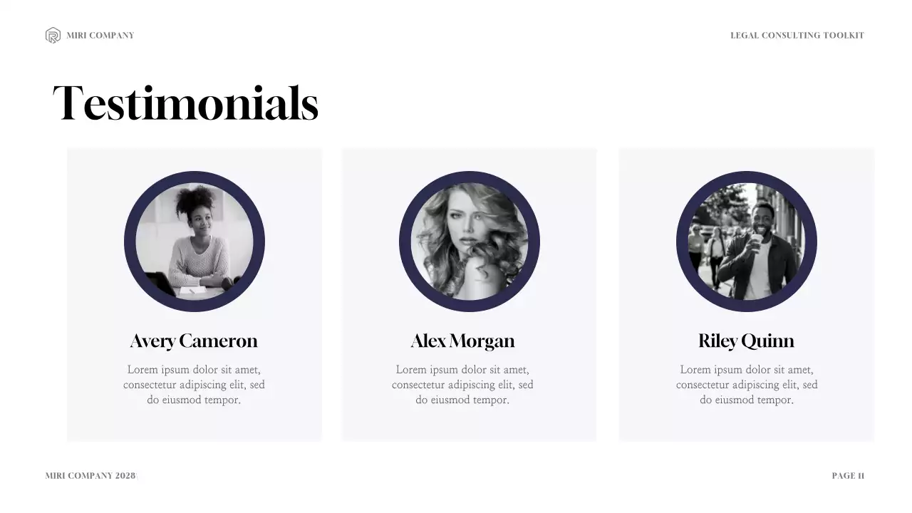 Navy Professional Legal Consultancy Presentation