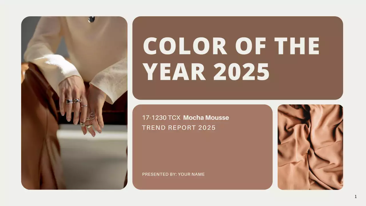 브라운 미니멀 컬러 트렌드 리포트 프레젠테이션