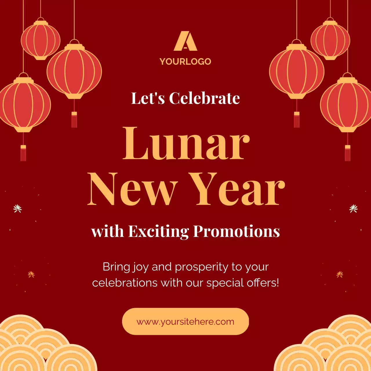 Red Traditional Lunar New Year Promotion Social Media Post