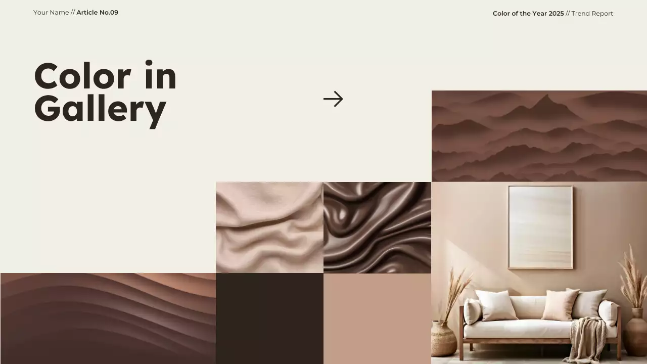 Trình bày báo cáo xu hướng màu sắc hiện đại màu be