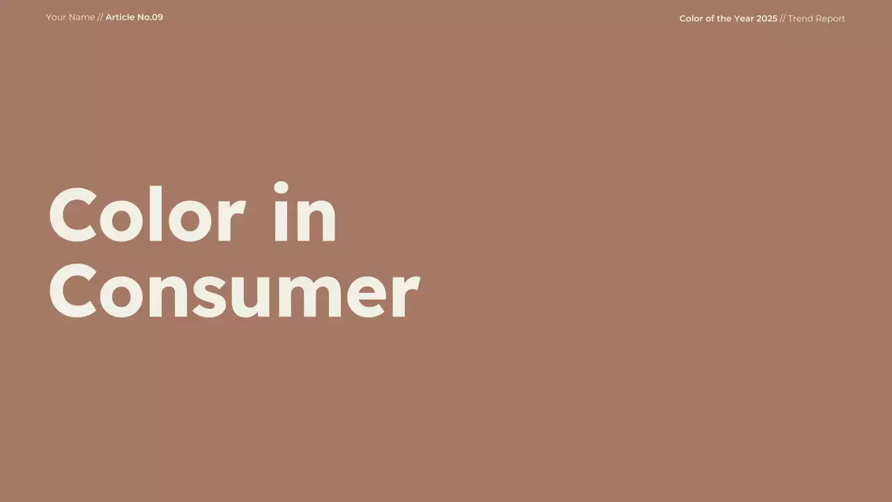 Trình bày báo cáo xu hướng màu sắc hiện đại màu be