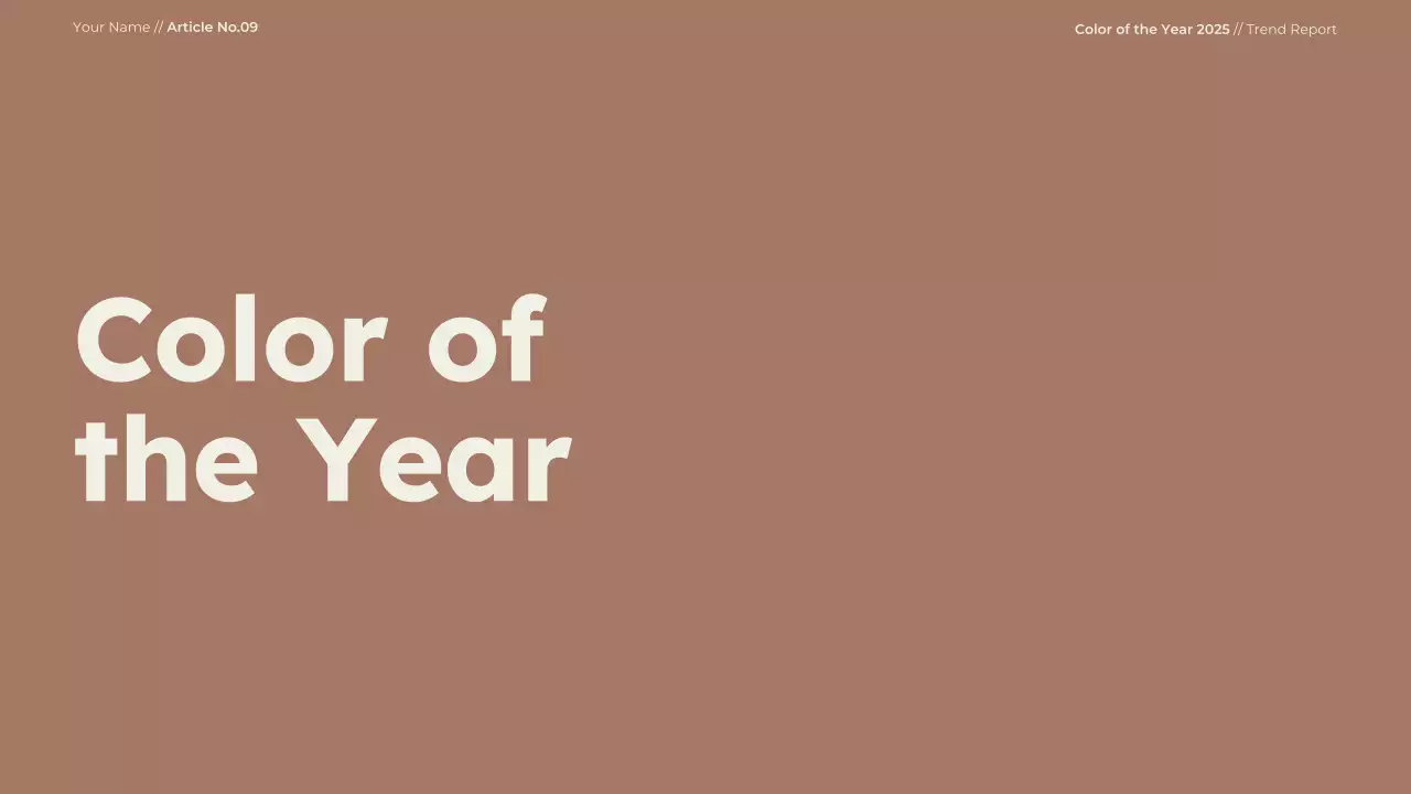 Trình bày báo cáo xu hướng màu sắc hiện đại màu be