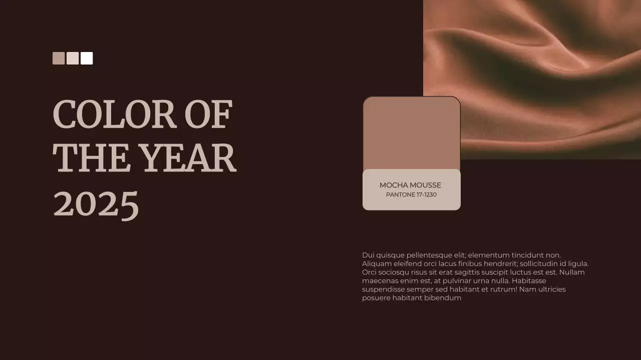 Brown Elegant Color Trend Report Presentation