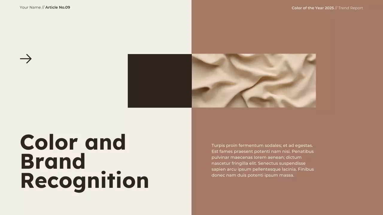 Trình bày báo cáo xu hướng màu sắc hiện đại màu be