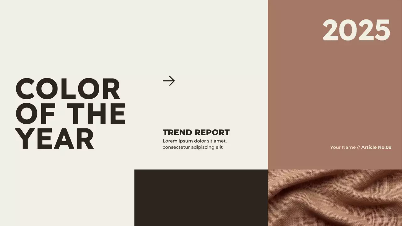 Beige Modern Color Trend Report Presentation