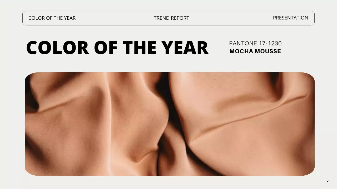 브라운 미니멀 컬러 트렌드 리포트 프레젠테이션
