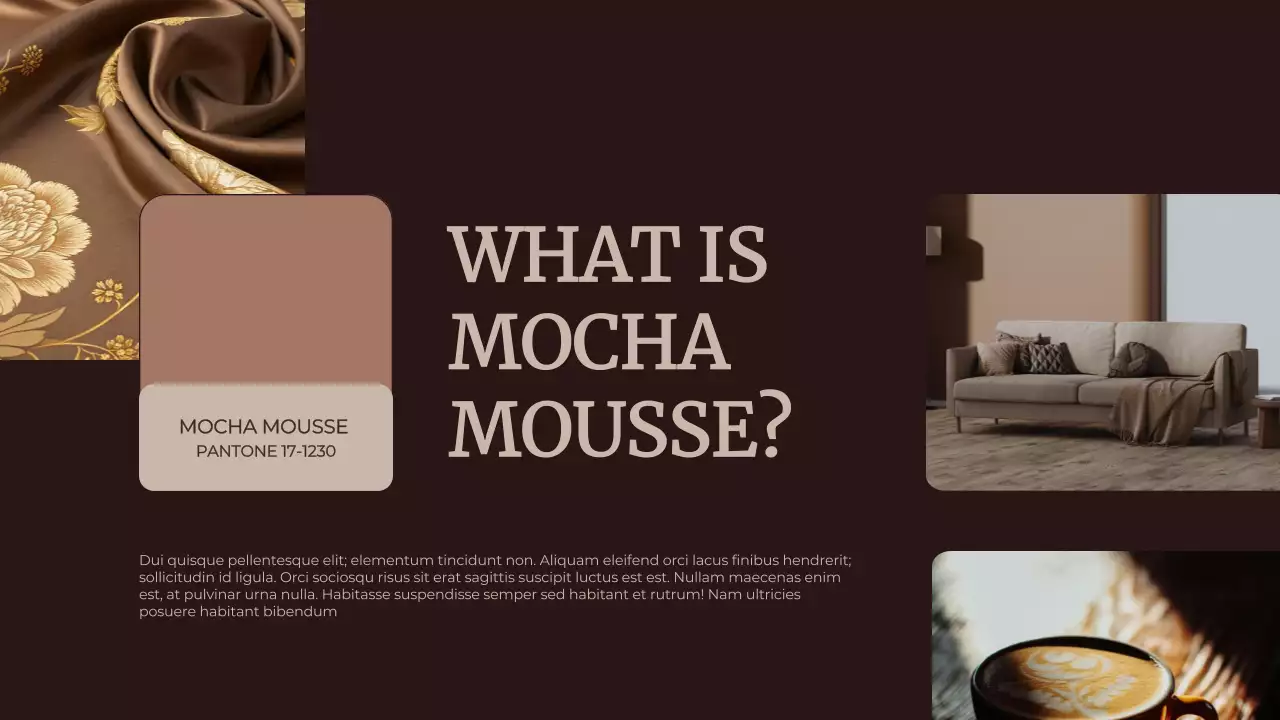 Brown Elegant Color Trend Report Presentation