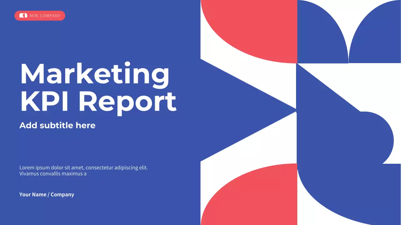 Blue Simple Marketing Report Presentation