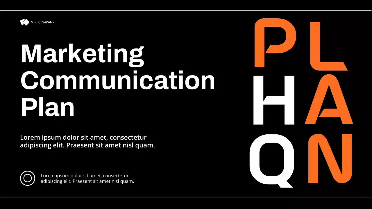 Orange Modern Marketing Plan Presentation
