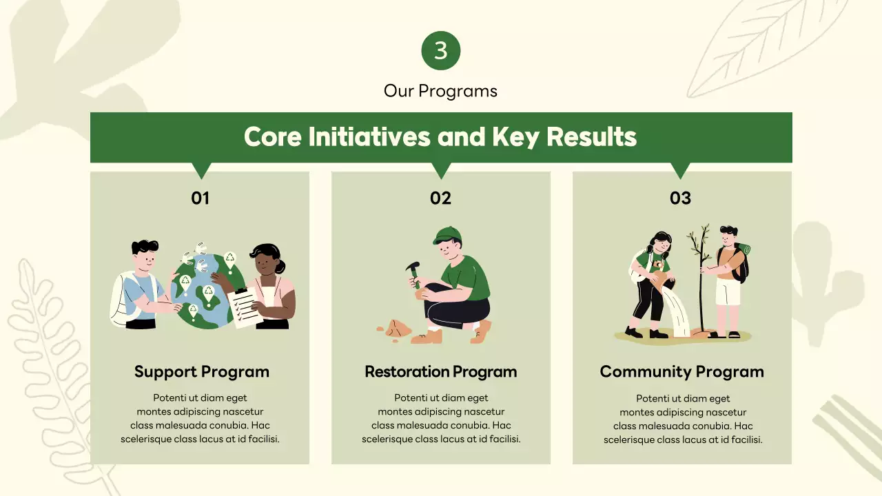 Green Minimalist Environment Agenda Presentation