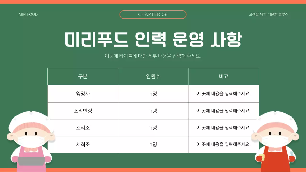 초록 깔끔 회사 소개서 홍보