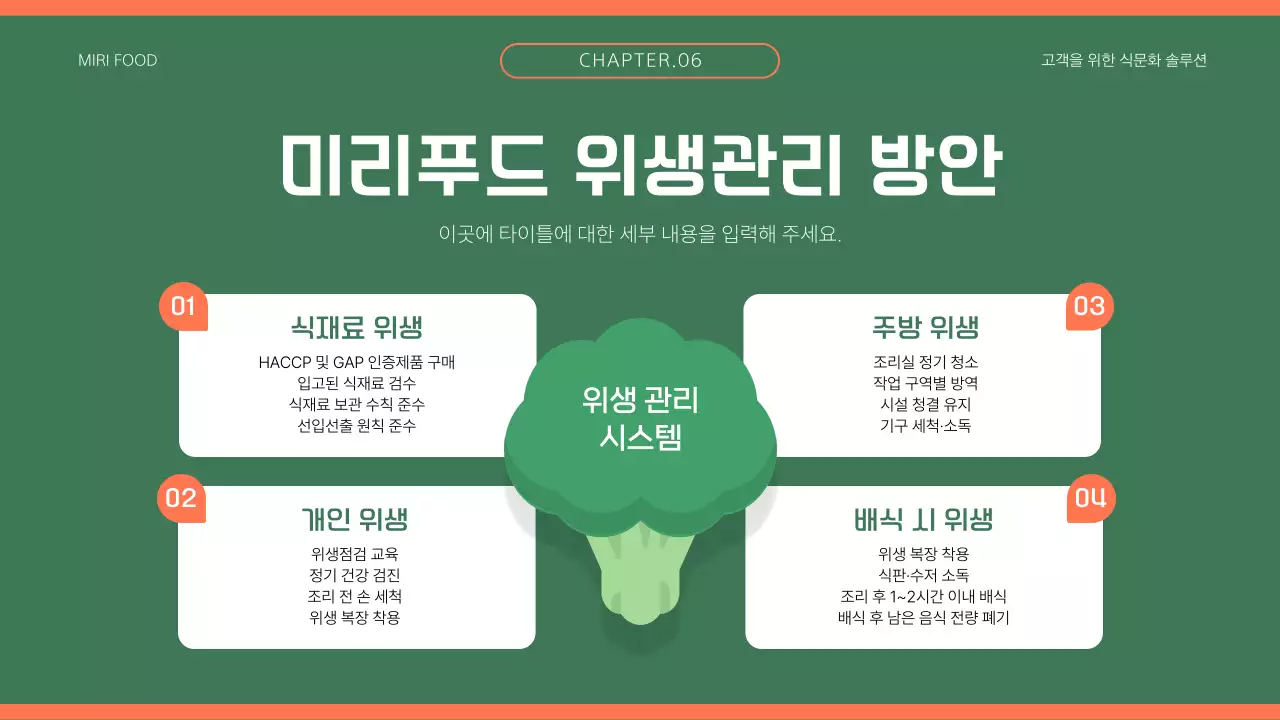 초록 깔끔 회사 소개서 홍보