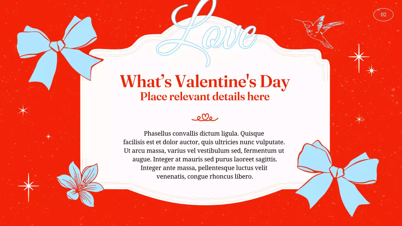 레드 엘레강트 발렌타인 프로모션 프리젠테이션