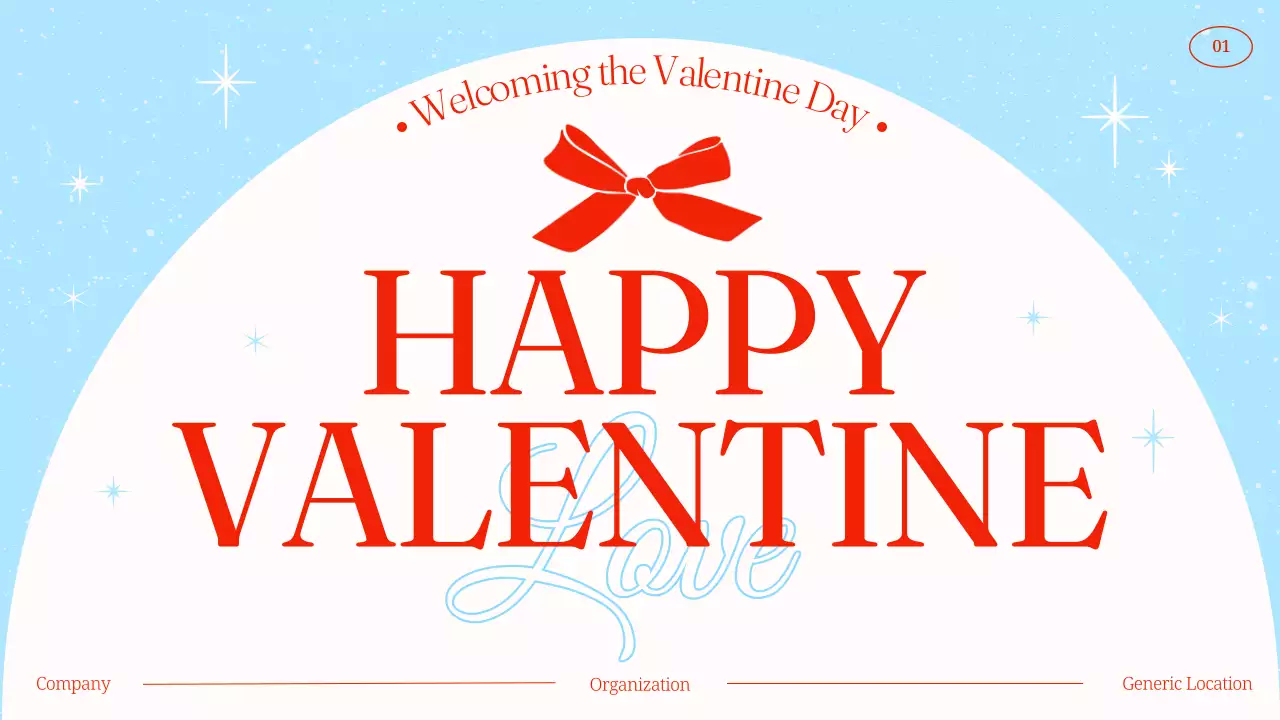 레드 엘레강트 발렌타인 프로모션 프리젠테이션