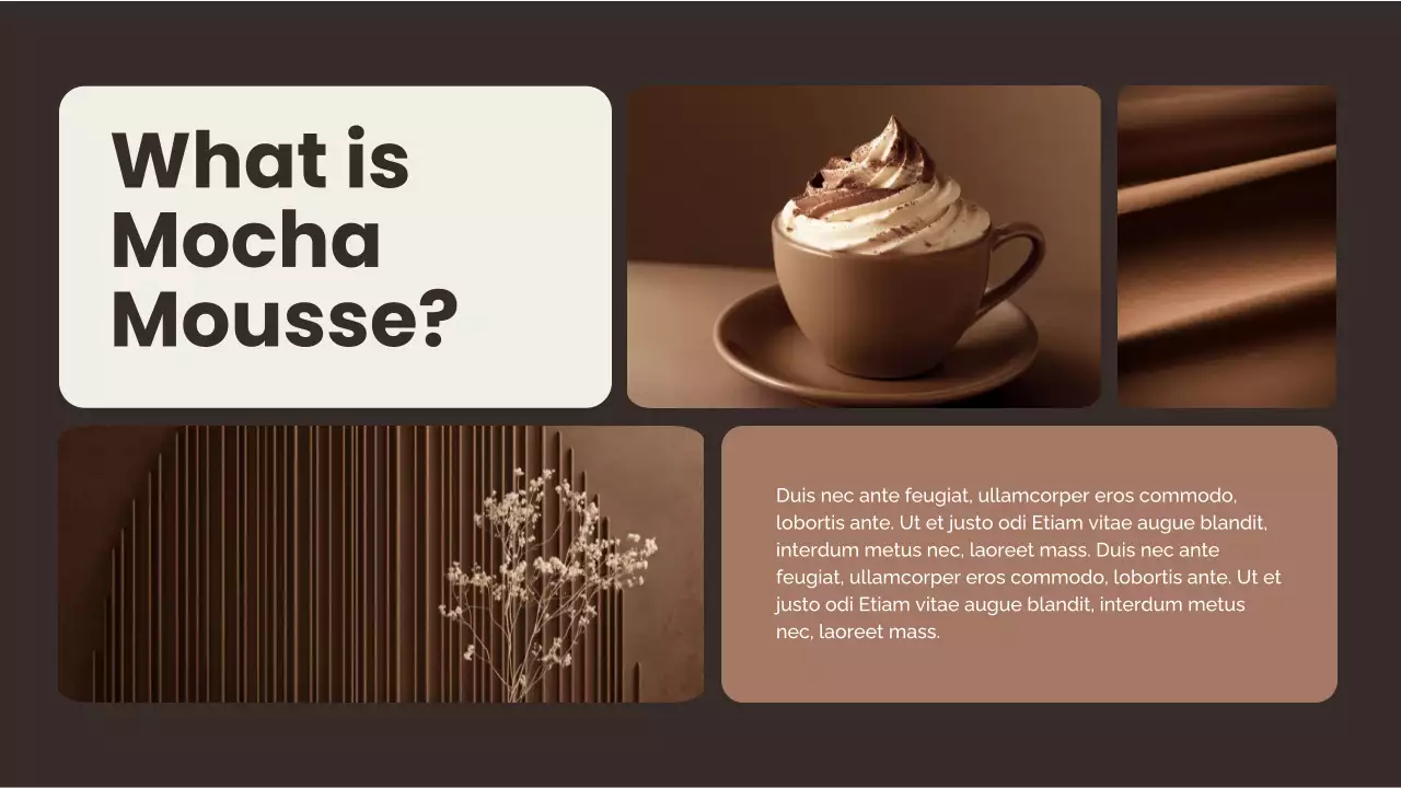 Presentasi Laporan Tren Warna Minimal Coklat