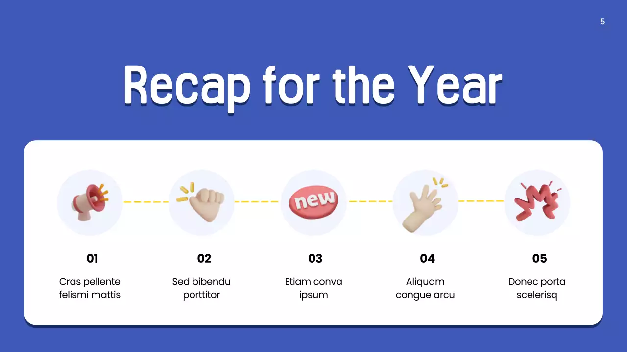 Blue Trendy New Year Invitation Presentation