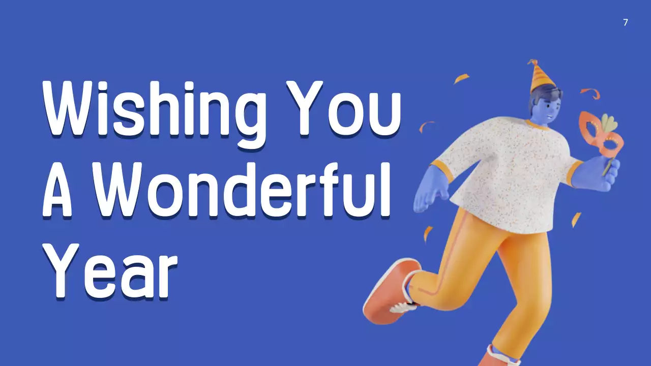 Blue Trendy New Year Invitation Presentation