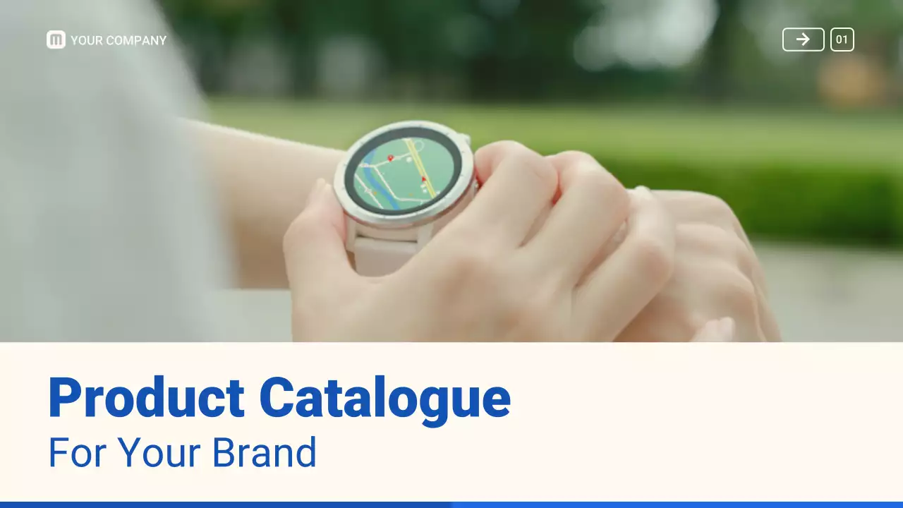 블루 모던 스마트워치 카탈로그 프레젠테이션