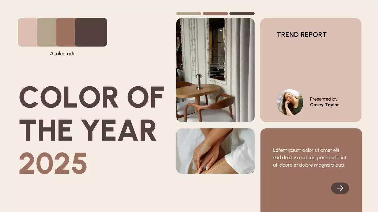 Beige Modern Color Trend Report Presentation