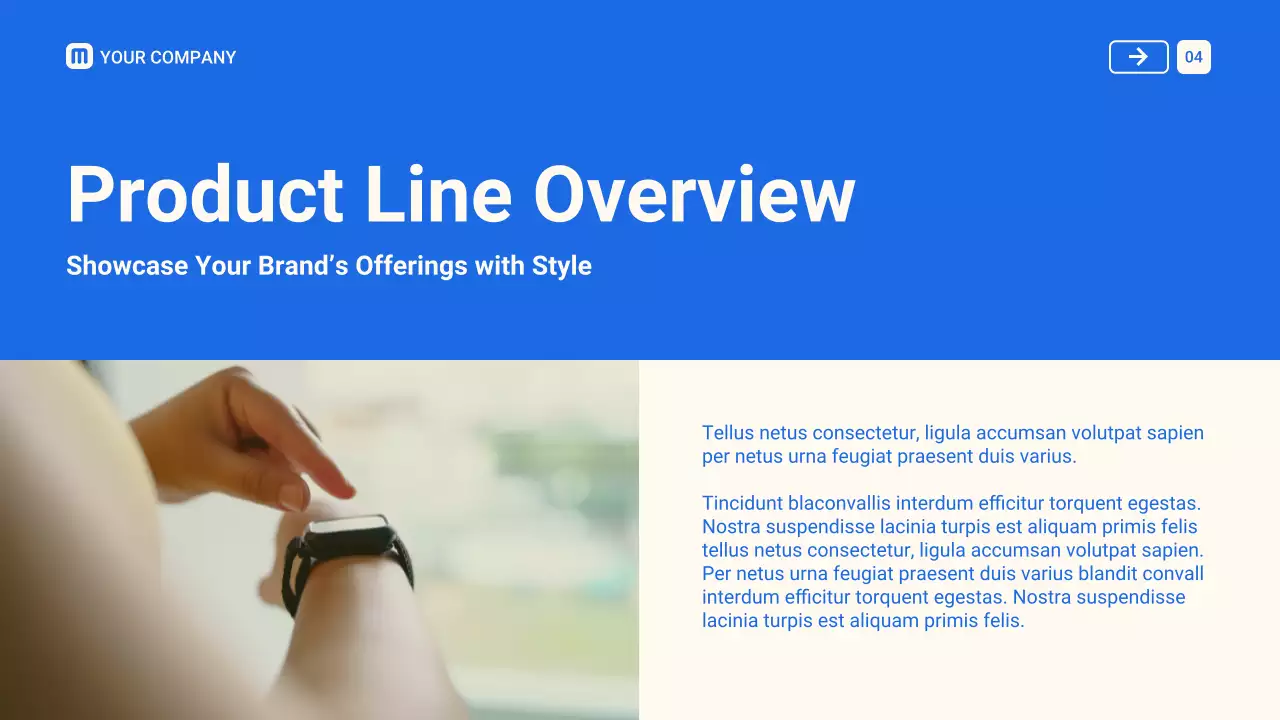 블루 모던 스마트워치 카탈로그 프레젠테이션