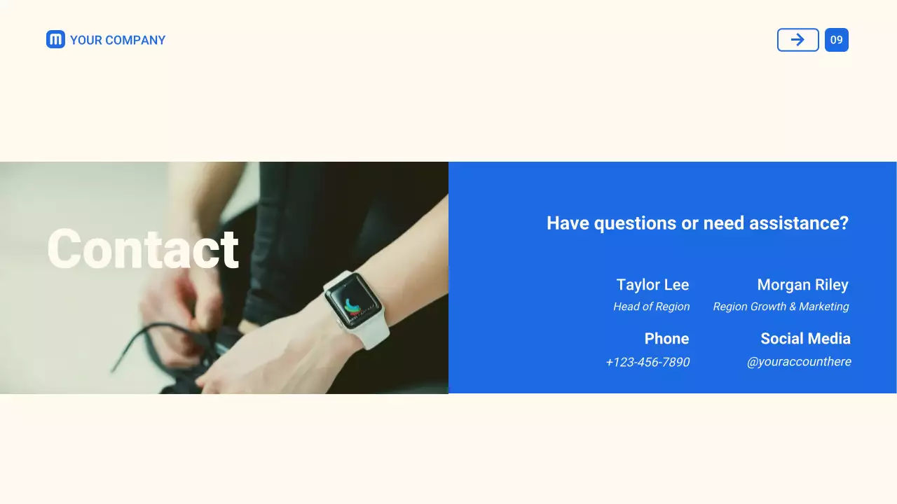 블루 모던 스마트워치 카탈로그 프레젠테이션