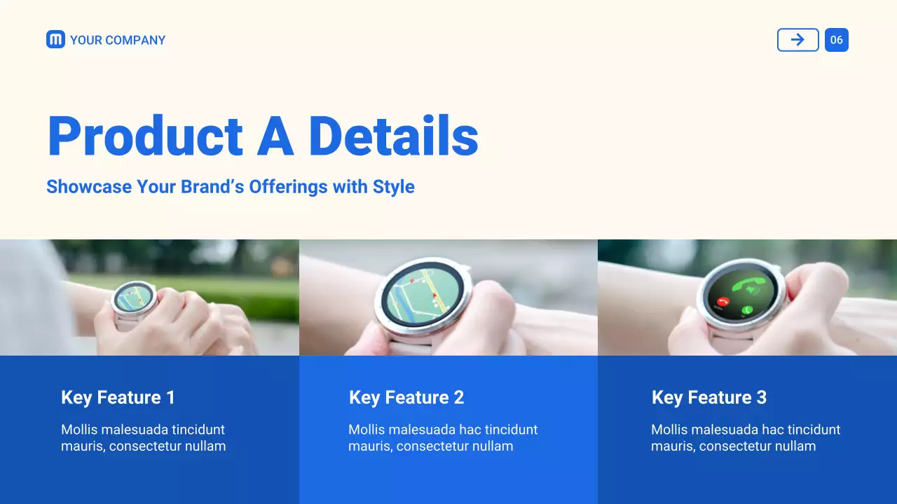 블루 모던 스마트워치 카탈로그 프레젠테이션