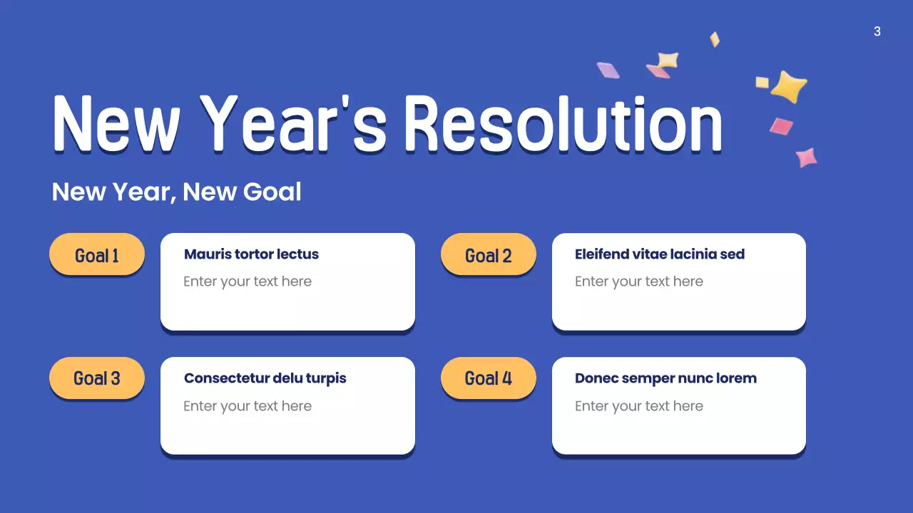 Blue Trendy New Year Invitation Presentation