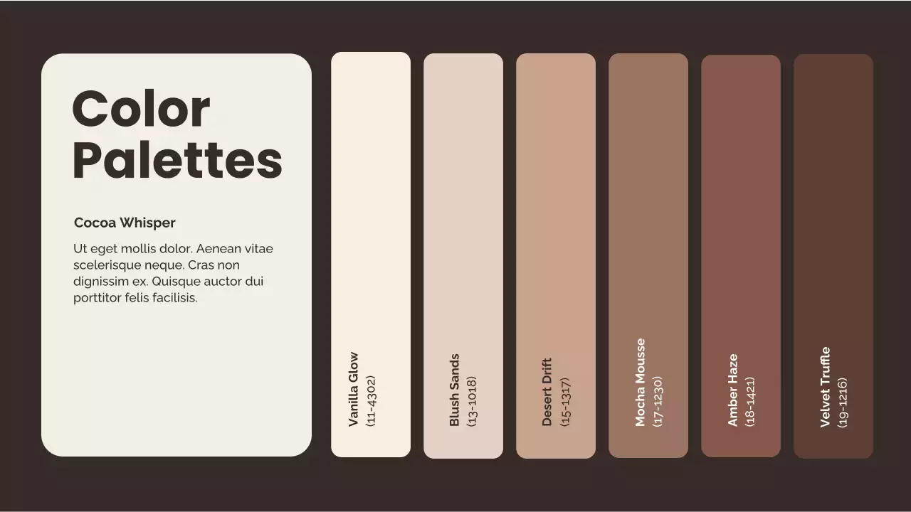 Presentasi Laporan Tren Warna Minimal Coklat