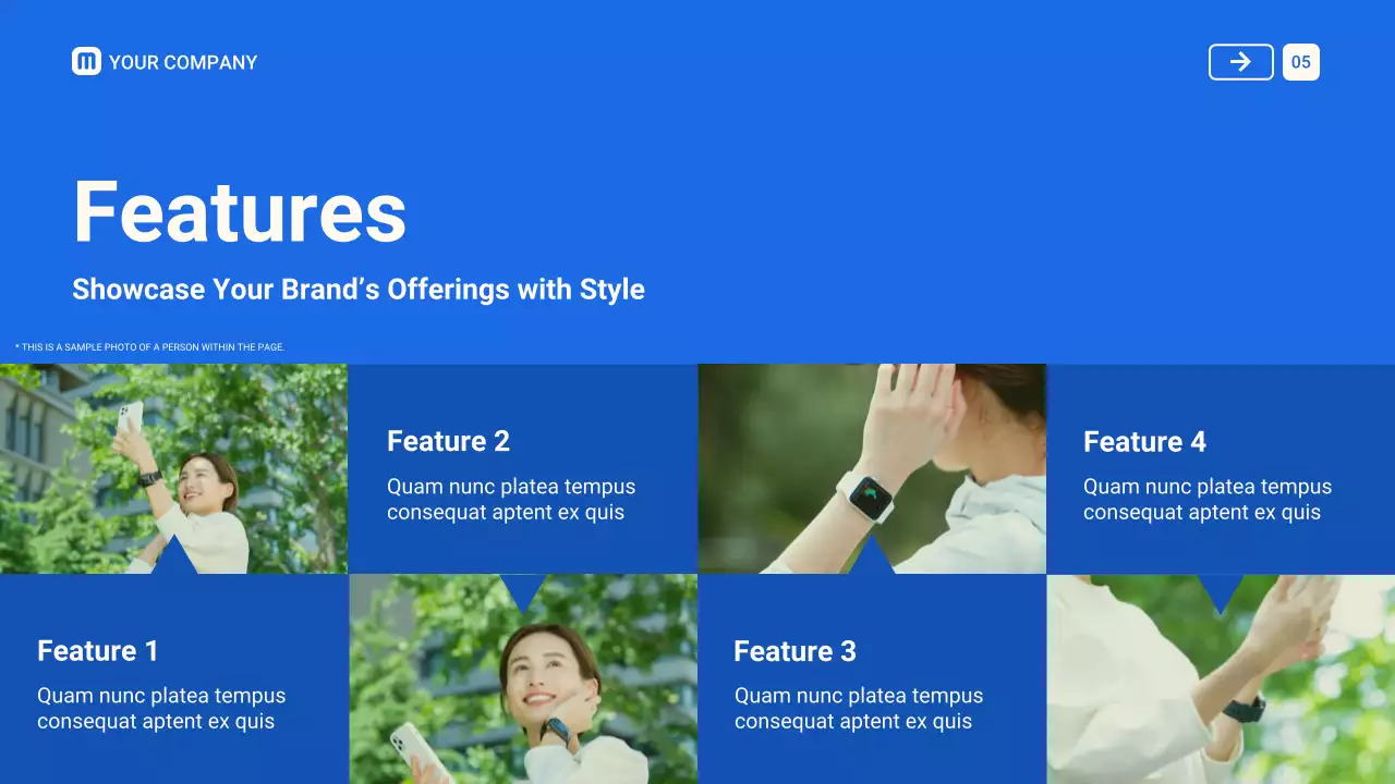 블루 모던 스마트워치 카탈로그 프레젠테이션