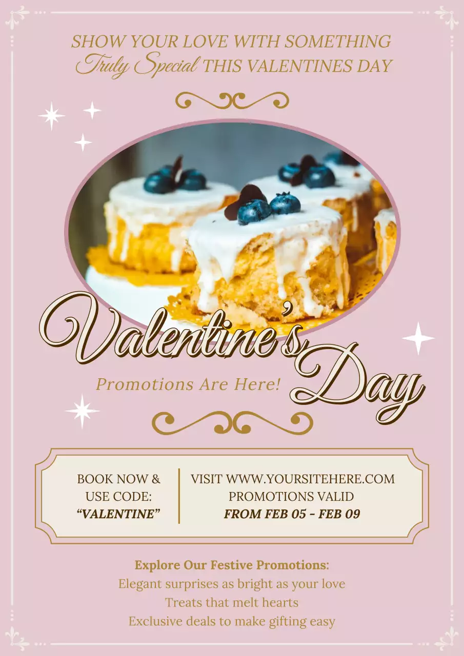 Pink Elegant Valentine's Promotion Poster