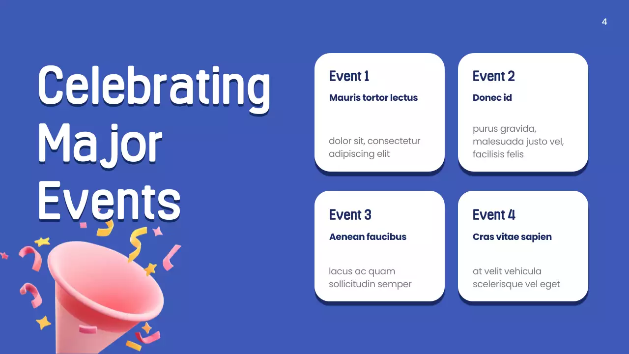 Blue Trendy New Year Invitation Presentation