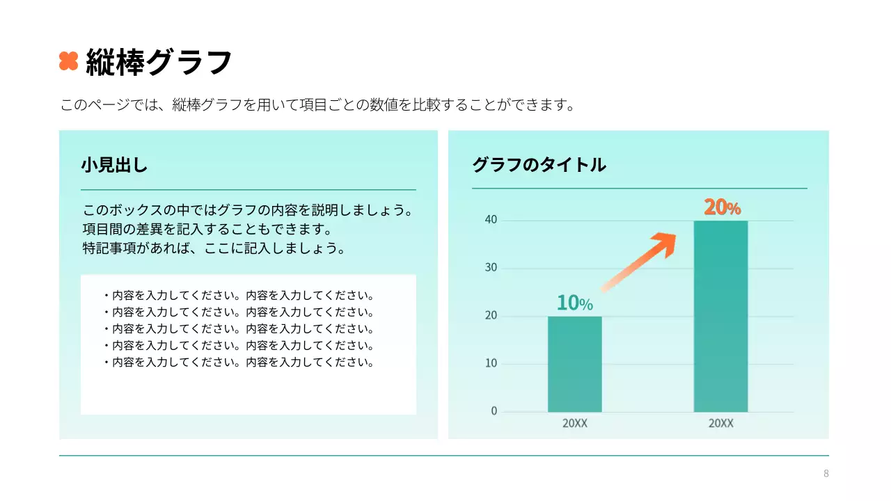 オレンジ シンプル インフォグラフィック 資料 プレゼンテーション
