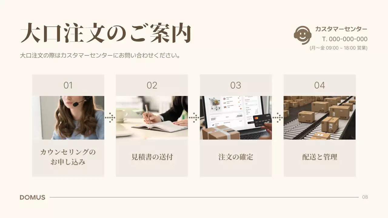 アイボリー 上品 オフィス 資料 プレゼンテーション