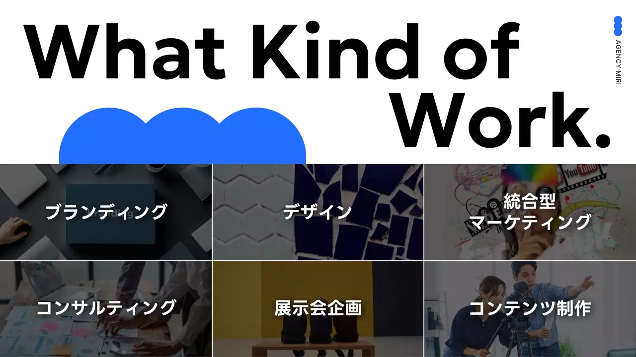 青 モダン 会社案内 プレゼンテーション