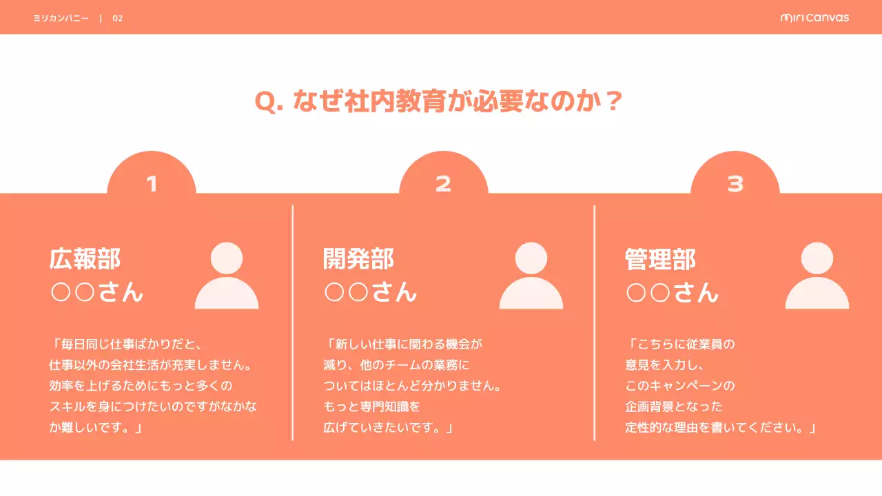 オレンジ モダン 企画書 提案書 プレゼンテーション