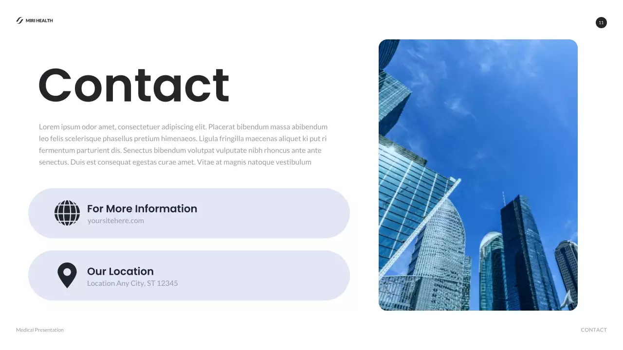 Blue Modern Healthcare Presentation