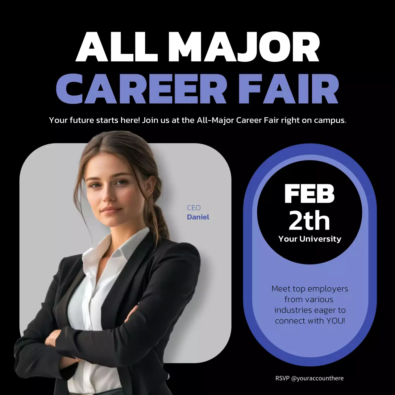 Black Professional Career Event Social Media Post