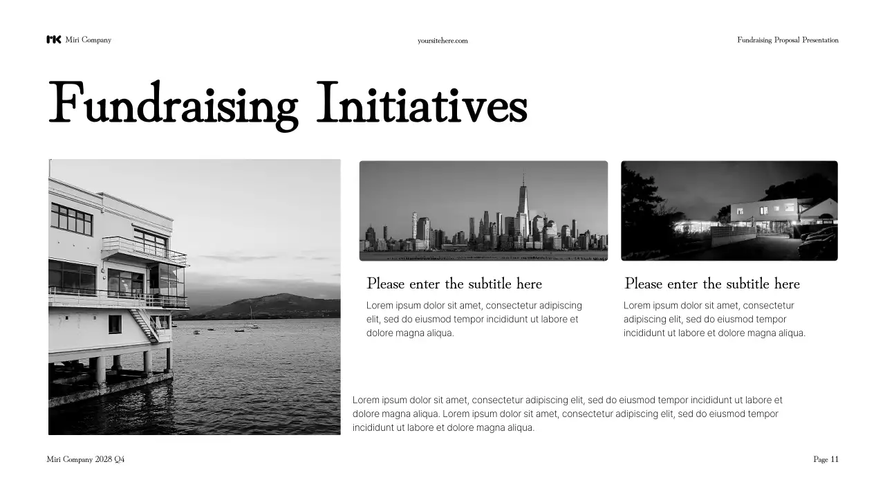 Black Modern Fundraising Presentation