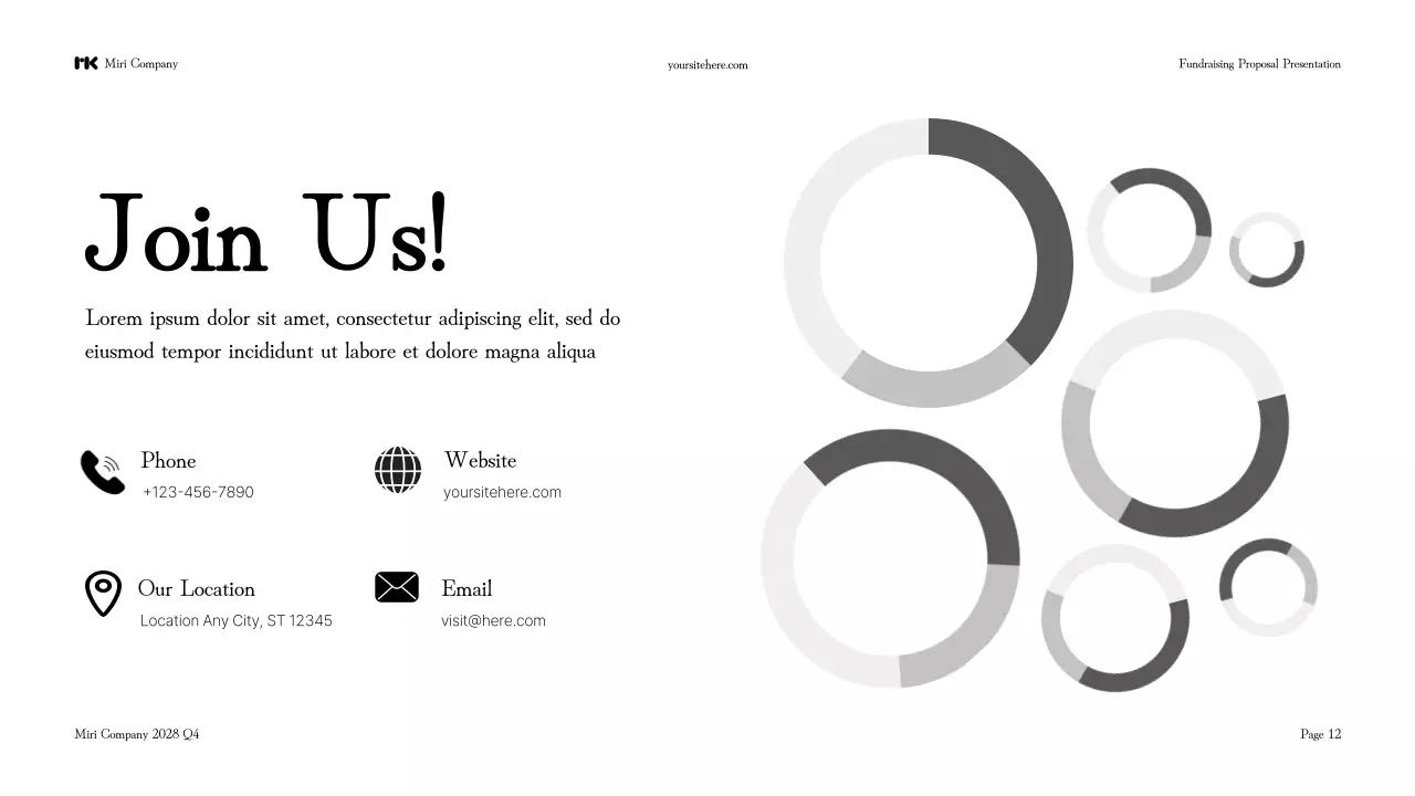 Black Modern Fundraising Presentation